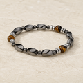 Bracelet Œil de Tigre & Hématite