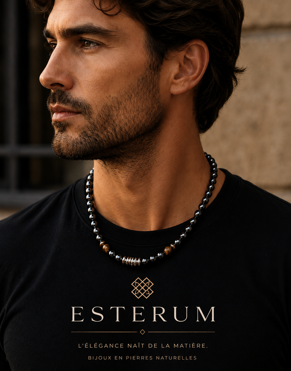 Collier Hématite & Œil de tigre
