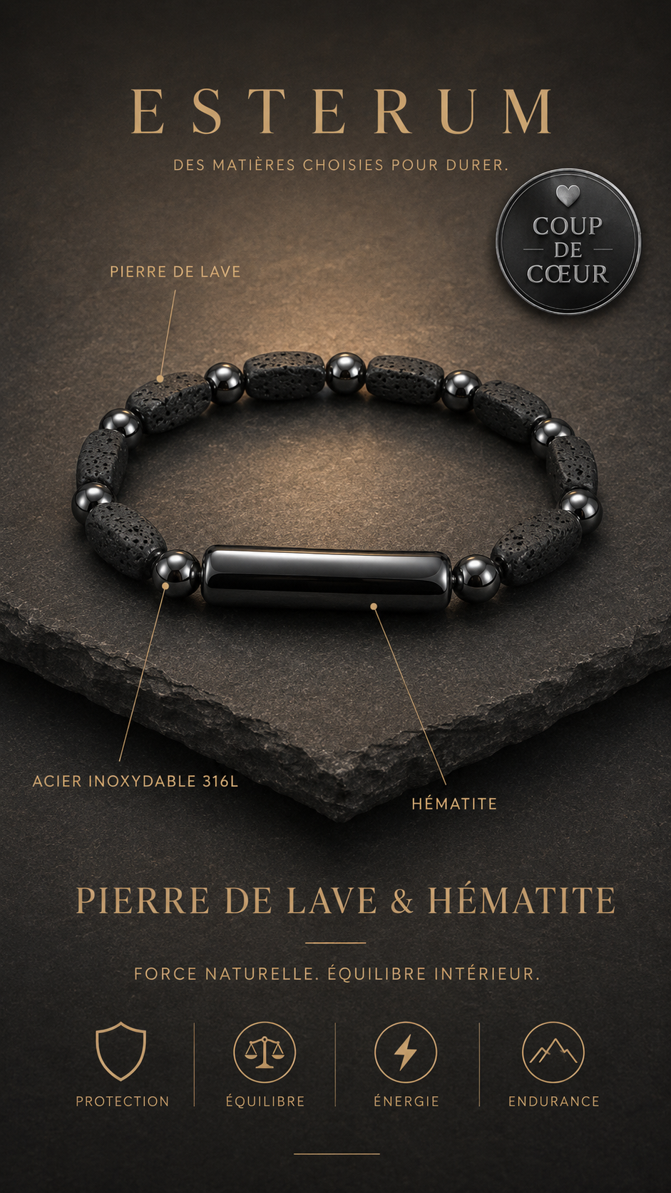 Bracelet Hématite Argentée