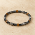 Bracelet  Bois Naturel & Hématite