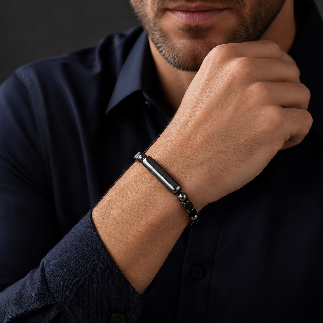 Bracelet Hématite Argentée