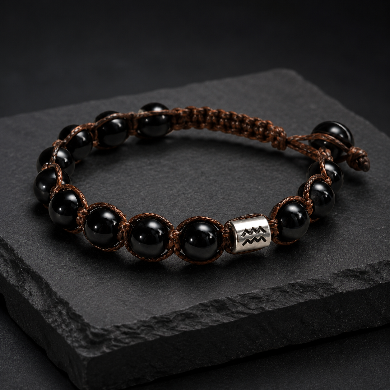 Bracelet Obsidienne & Signe Astrologique